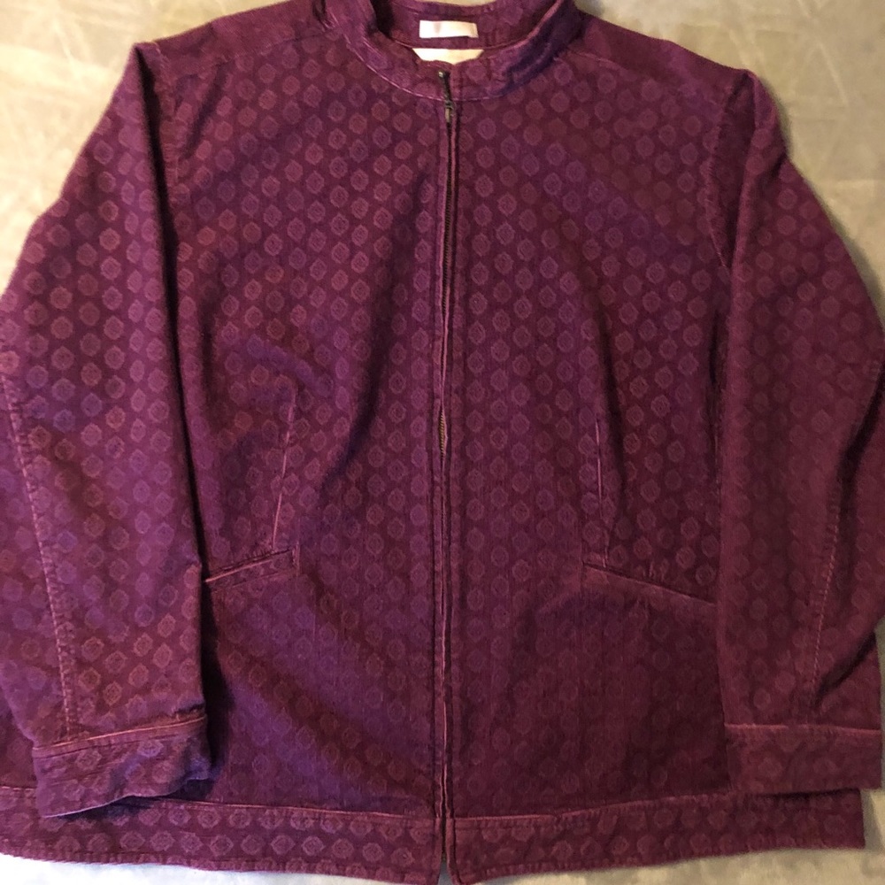CJ Banks women’s Zip Up Jacket Plum 3X